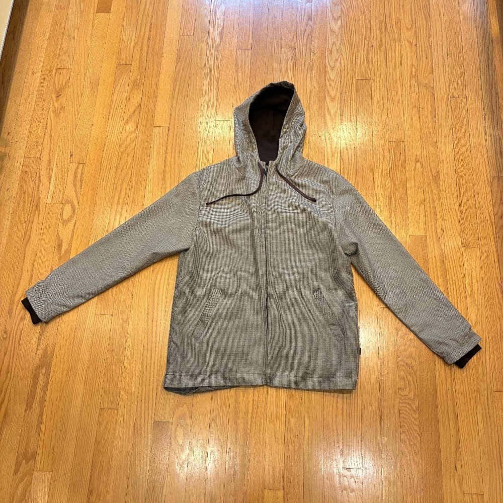 Betabrand Wool Houndstooth Hoodie Jacket – Size M – Lined